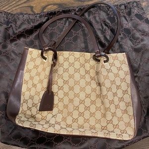 Vintage Gucci GG logo tote